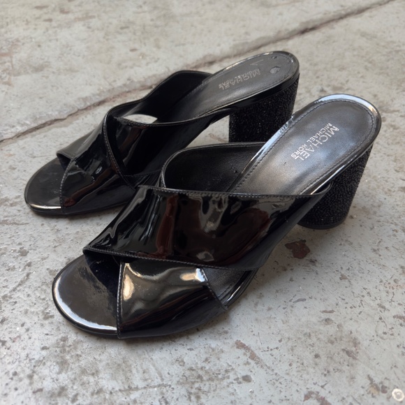 MICHAEL Michael Kors Slide Mule with Black Crystal Heel 8 - Picture 10 of 10